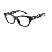 Ea3223U-5017-53 Shiny Black Cat Eye Glasses