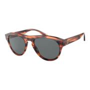Striped Brown/Dark Grey Sunglasses AR 8148