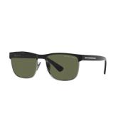 Gunmetal Black/Green Sunglasses