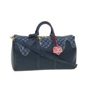 Pre-owned Navy Canvas Louis Vuitton Keepall
