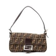 Pre-owned Brunt lerret Fendi baguette