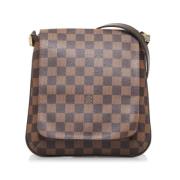 Pre-owned Brunt lerret Louis Vuitton Musette Salsa