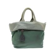 Pre-owned Gronn nylon Prada Tote