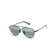 Waiwai 634-02 Matte Black W/Grey Sunglasses