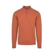 Oransje Half-Zip Mark Sweater