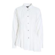 Core Cotton Asymmetrisk Hvit Skjorte
