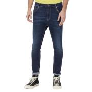 Slim-Fit Jeans med Lav Midje og 5 Lommer