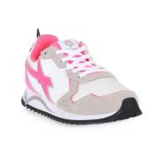 Trendy Hvite Fuchsia Sneakers