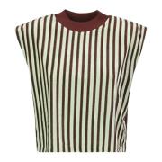 Stripet Velvet Chenille T-Skjorte
