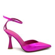 Fuchsia Patent Skinn Pumps