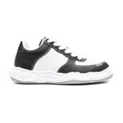 Wayne LOW Original Sole Basket LÆR LAV Topp Sneaker Svart/Hvit