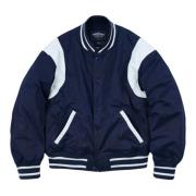 Casual Varsity Jakke med Rensede Detaljer