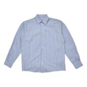 Nico Poplin Azure Striper Skjorte