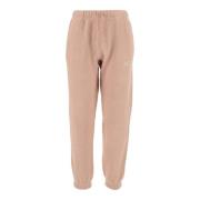 Rose Bomullssweatpants med Elastisk Midje