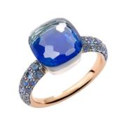 Klassisk Nudo Ring - Blå Topas, Blå Safir, Lapis Lazuli