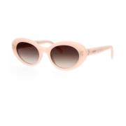 Glamorøse Cat-eye Solbriller i Pastellrosa