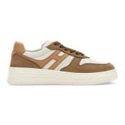 Brun Retro Stil Sneakers med Nubuck Overdel og Memory Foam Innersåle