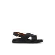 ‘Fussbett’ denim sandaler