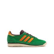 Grønn/Oransje Strikket Sneakers