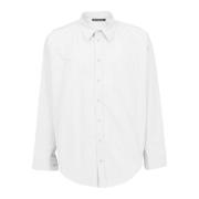 Hvit Oversized Bomullsskjorte