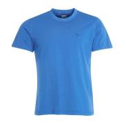 Marineblå Garment Dyed T-skjorte med Barbour Broderi