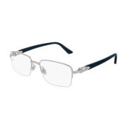 Sølvblå Transparent Briller