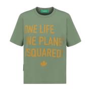 One Life One Planet Trykket T-Skjorte