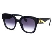 Glamorøse solbriller med blåtonede linser