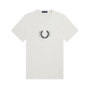 Circle Branding T-skjorte med Laurel Broderi