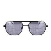 Tidløs design solbriller med blå linser