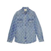 GG jacquard denimjakke