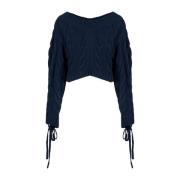 Cable Lace Up Jumper