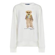 Nevis Bomullsblandet Crewneck Sweatshirt med Polo Bear Grafikk