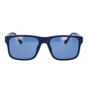 Sporty Solbriller med Blå Linser