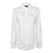 Hvit Button Front Skjorte