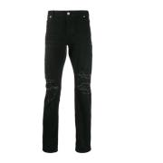 Klassiske svarte bomulls denim jeans