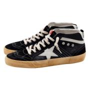 Vintage-Finish Svart/Hvit Sneaker
