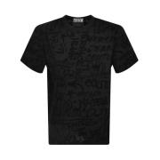 Oversized Flock Tee Svart Graffiti