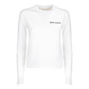 Hvit langarmet T-skjorte - Slim Fit - Alle temperaturer - 90% bomull -...