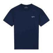 Polyester T-Skjorte med Reflextrykk - Blå