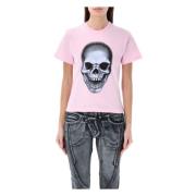 Dame T-skjorte med Skull Print