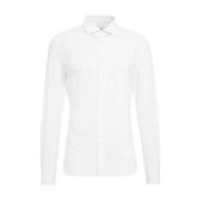 Hvit kortermet skjorte for menn