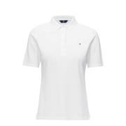 Hvit Gant Reg Shield Pique Polo Ss T-Shirt