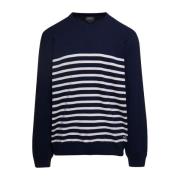 Stripet Crewneck-genser