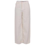 Lys Beige Culotte Lin Bukser