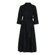 Sort Ella & Il Marja Linen Dress-Black Kjoler