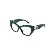 Grønn Ramme Stilige Briller for Kvinner