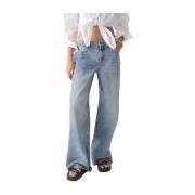 Lysbl? Wide Jeans - Elgo Modell