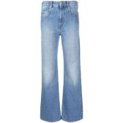 Lys Blå High-Rise Bootcut Jeans