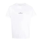 Svart/Hvit Logo Brodert T-skjorte